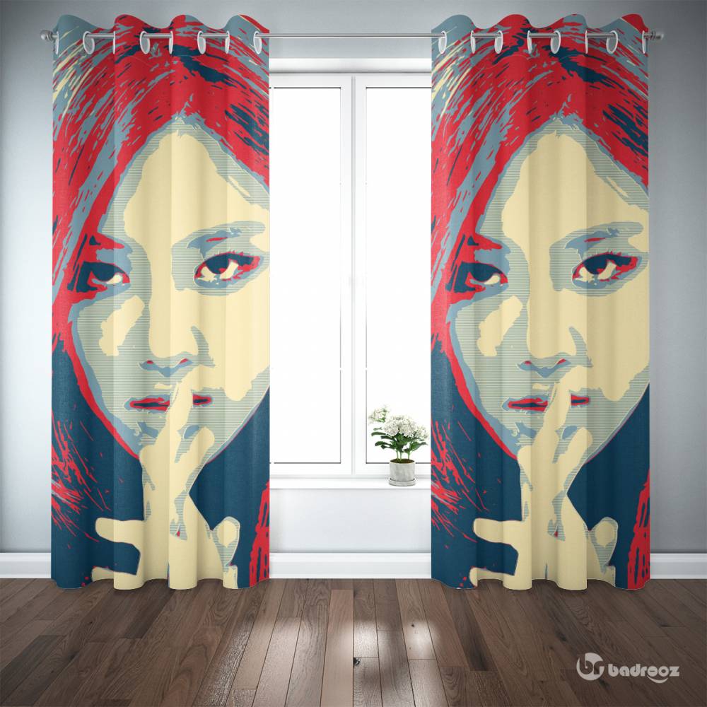 پرده پانچ رزی بلک پینک rose blackpink