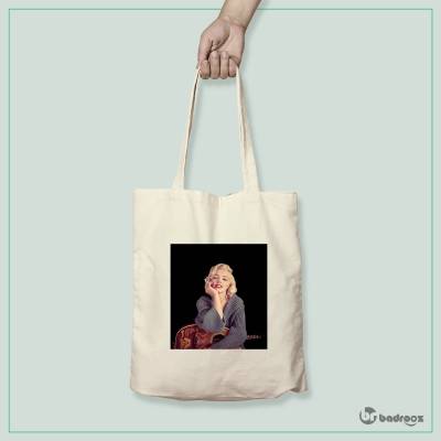 کیف خرید کتان (توت بگ)  مریلین مونرو - Marilyn Monroe 