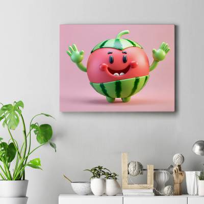 تابلو کنواس (بوم) Happy Watermelon