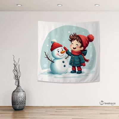 بک دراپ مربع Snowman 4