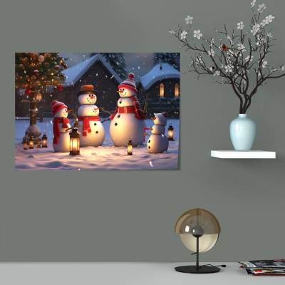 پوستر سیلک Snowy Night