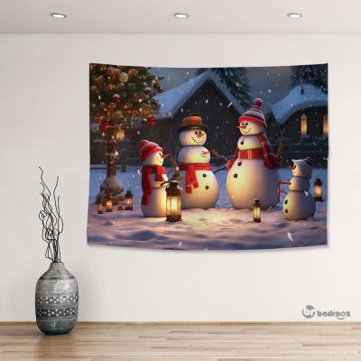 بک دراپ Snowy Night