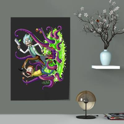 پوستر سیلک ریک و مورتی 4-Rick and Morty