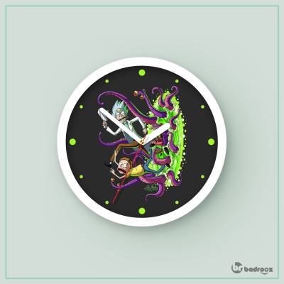 ساعت دیواری  ریک و مورتی 4-Rick and Morty