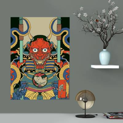 پوستر سیلک oni mask-2