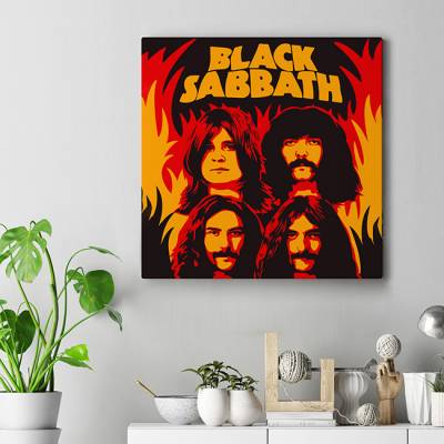تابلو کنواس مربع (بوم) گروه  - black sabbath