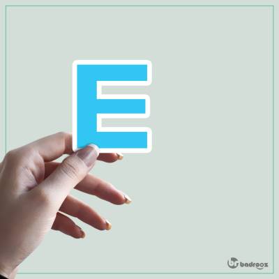 استیکر و برچسب حروف انگلیسی - حرف E