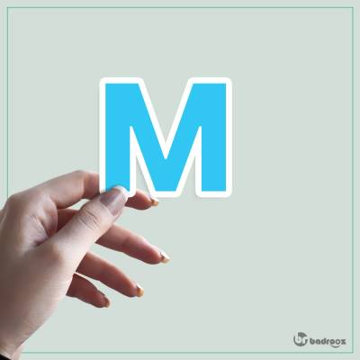 استیکر و برچسب حروف انگلیسی - حرف M