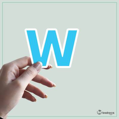 استیکر و برچسب حروف انگلیسی - حرف W