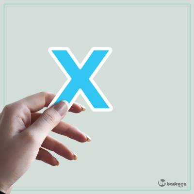 استیکر و برچسب حروف انگلیسی - حرف X