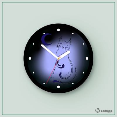 ساعت دیواری  H_Cat&Moon6