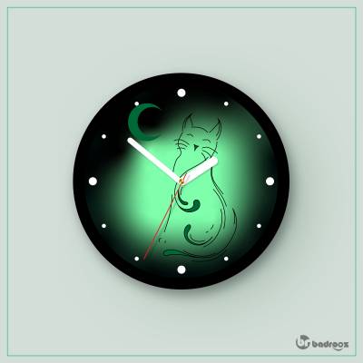 ساعت دیواری  H_Cat&Moon7