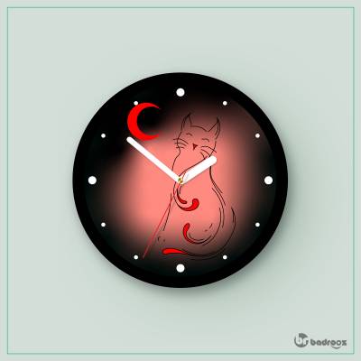 ساعت دیواری  H_Cat&Moon9