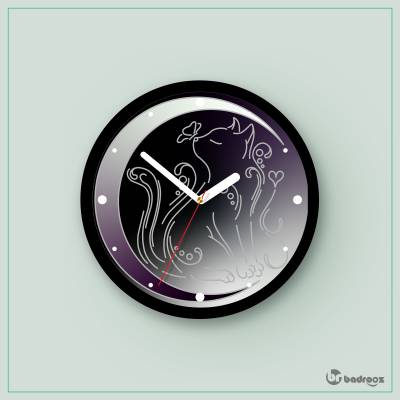 ساعت دیواری  H_Cat&Moon12