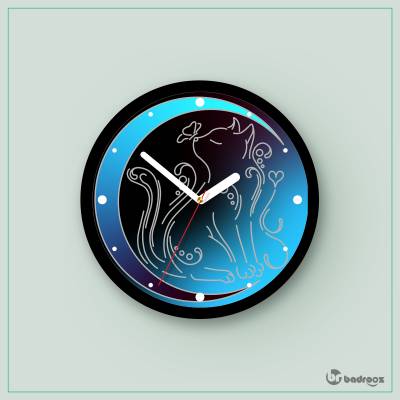 ساعت دیواری  H_Cat&Moon14