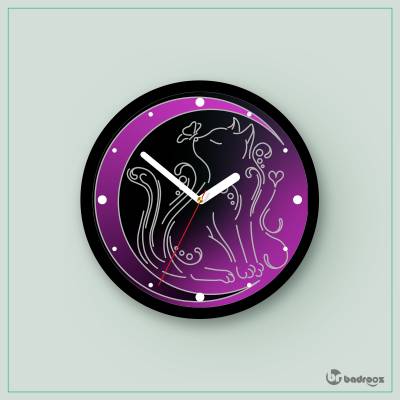 ساعت دیواری  H_Cat&Moon15