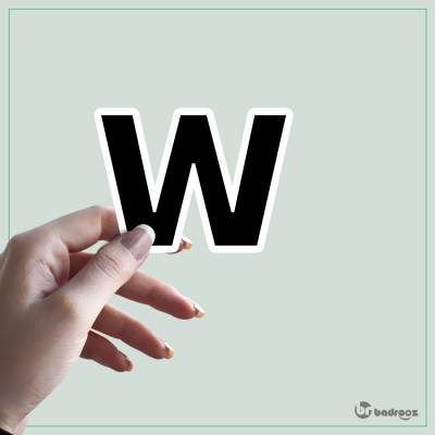 استیکر و برچسب حروف انگلیسی 2 - حرف W