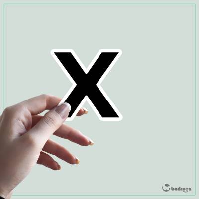 استیکر و برچسب حروف انگلیسی 2 - حرف X