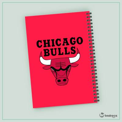 دفتر یادداشت لوگوی تیم بسکتبال شیکاگو بولز Chicago Bulls