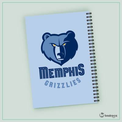دفتر یادداشت لوگوی تیم بسکتبال ممفیس گریزلیز Memphis Grizzlies