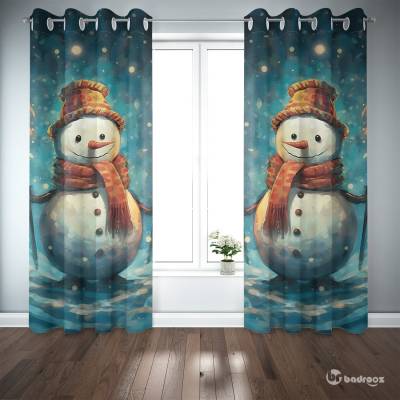 پرده پانچ Snowman