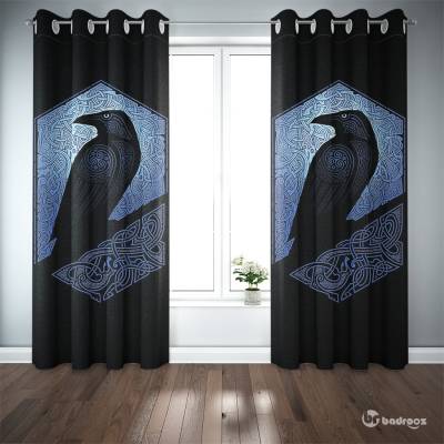 پرده پانچ کلاغ آبی 