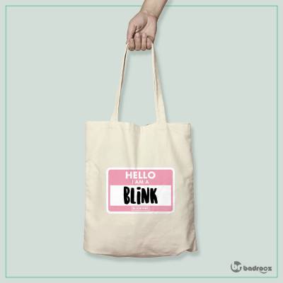 کیف خرید کتان (توت بگ) بلک پینک - black pink 