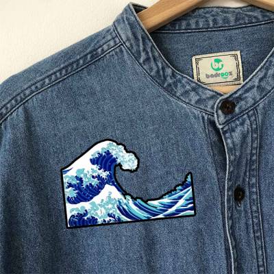 پچ حرارتی (برچسب لباس) موج عظیم کاناگاوا - The Great Wave off Kanagawa- 2