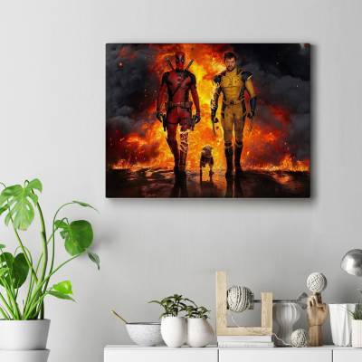 تابلو کنواس (بوم) ددپول (Deadpool & Wolverin)