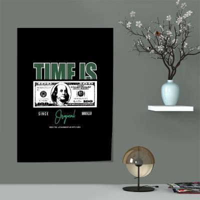 پوستر سیلک Time is money