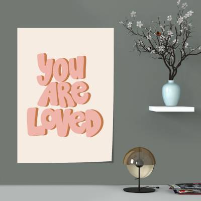 پوستر سیلک طرح YOU ARE LOVED