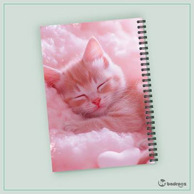دفتر یادداشت گربه صورتی 01