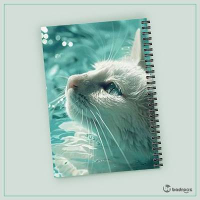 دفتر یادداشت گربه سبز آبی 03