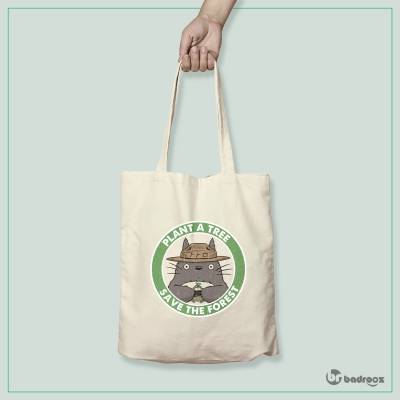کیف خرید کتان (توت بگ) 2 My Neighbor Totoro