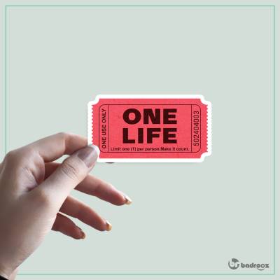 استیکر و برچسب تیکت ONE LIFE