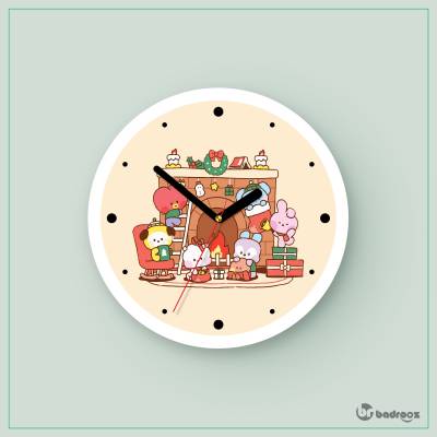 ساعت دیواری  bt21 christmas