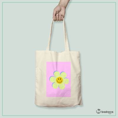 کیف خرید کتان (توت بگ) smiling flower