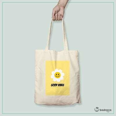 کیف خرید کتان (توت بگ) flower vibe