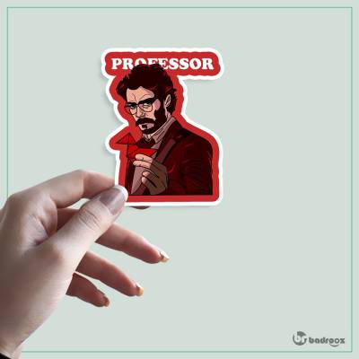 استیکر و برچسب سرقت پول - پروفسور  professor 2