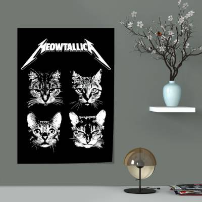 پوستر سیلک Meowtallica