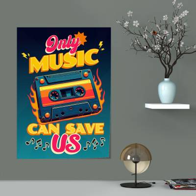 پوستر سیلک Only music can save us