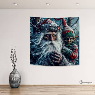بک دراپ مربع Santa & Elfi
