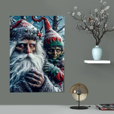 پوستر سیلک Santa & Elfi