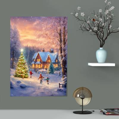 پوستر سیلک Christmas Yard