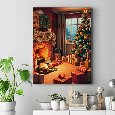 تابلو کنواس (بوم) Christmas Home 2