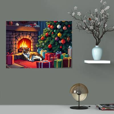 پوستر سیلک Christmas Home 3