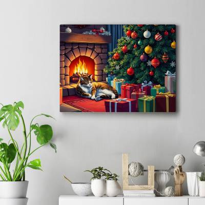 تابلو کنواس (بوم) Christmas Home 3