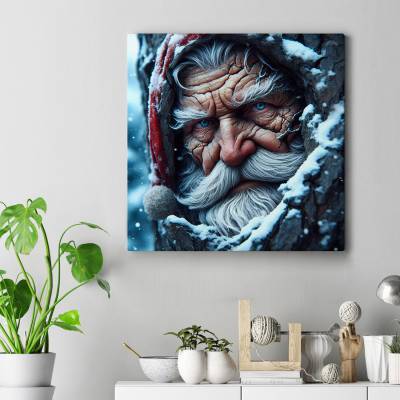 تابلو کنواس مربع (بوم) Santa AI