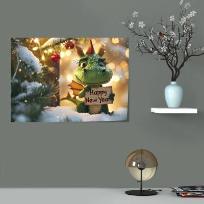پوستر سیلک Christmas Dragon