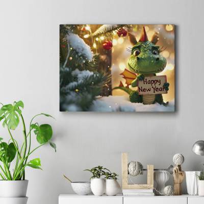 تابلو کنواس (بوم) Christmas Dragon
